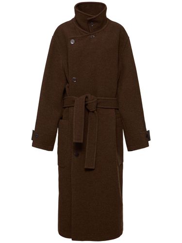 Belted Double Wool Long Coat - LEMAIRE - Modalova