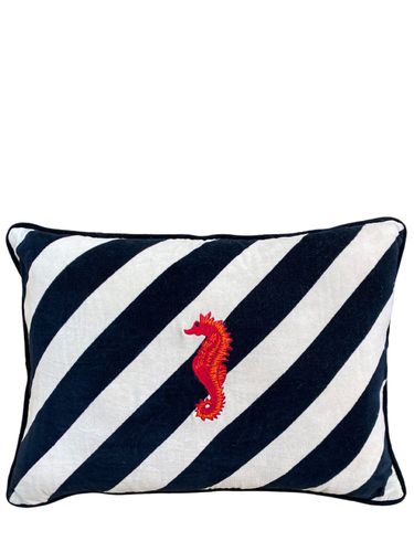 Cuscino Seahorse In Velluto Con Ricami - LES OTTOMANS - Modalova