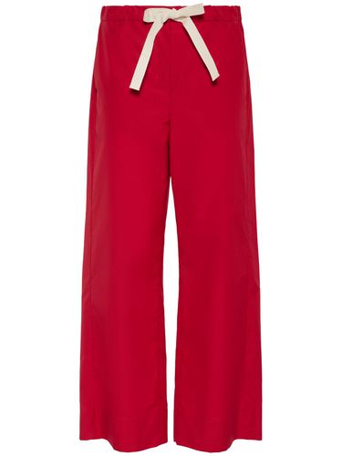 Argento Cotton Poplin Wide Leg Pants - 'S MAX MARA - Modalova