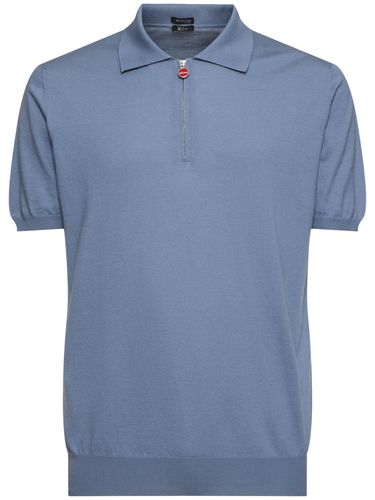 Cotton Zipped Polo - KITON - Modalova