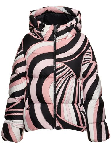 Chaqueta De Plumas De Nylon Estampada - PUCCI - Modalova