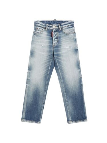 Jeans De Algodón Stretch Lavado A Piedra - DSQUARED2 - Modalova