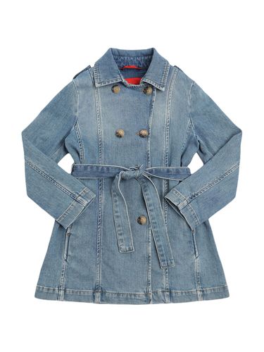 Trench De Denim De Algodón Con Cinturón - MAX&CO - Modalova