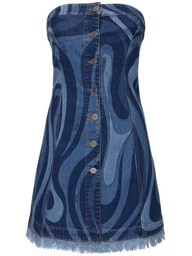 Minikleid Aus Stretch- Denim Mit Druck - PUCCI - Modalova