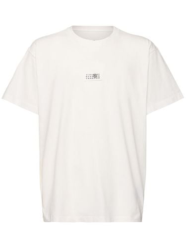 T-shirt In Jersey Di Cotone Con Logo - MM6 MAISON MARGIELA - Modalova