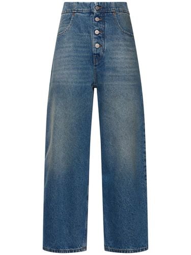 Jeans De Denim De Algodón Con Cintura Alta - MM6 MAISON MARGIELA - Modalova