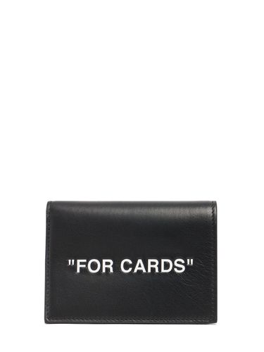 For Cards" Folded Leather Card Holder - OFF-WHITE - Modalova