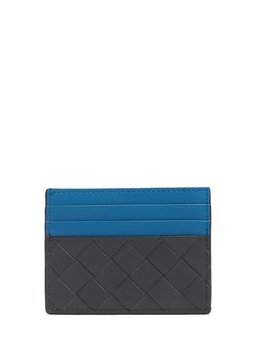 Intrecciato Leather Credit Card Case - BOTTEGA VENETA - Modalova