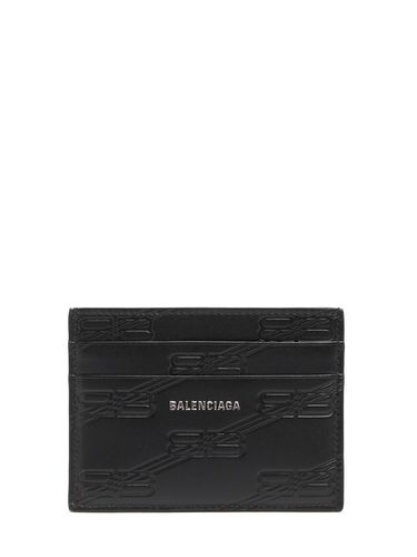 Tarjetero De Piel Bb Monogram - BALENCIAGA - Modalova