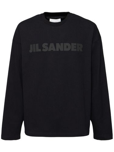 T-shirt In Jersey Di Cotone / Logo - JIL SANDER - Modalova