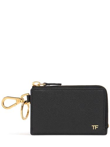 Logo Leather Cardholder W/ Keyring - TOM FORD - Modalova