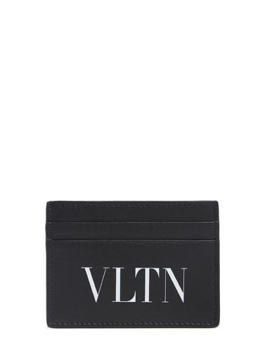 Vltn Leather Card Holder - VALENTINO GARAVANI - Modalova