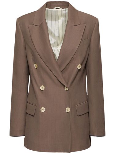 Blazer Doppiopetto In Twill - BRUNELLO CUCINELLI - Modalova