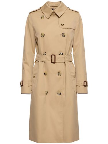 Kensington Long Canvas Trench Coat - BURBERRY - Modalova