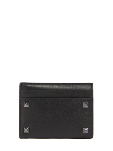 Porta Carte Di Credito Rockstud In Pelle - VALENTINO GARAVANI - Modalova