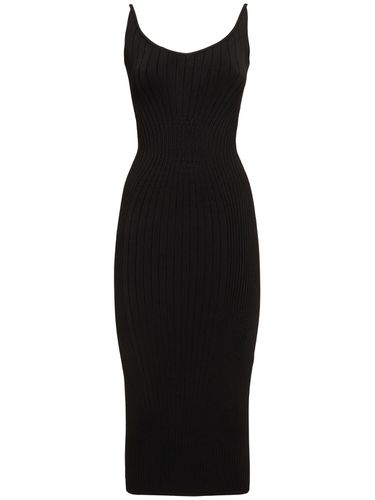 Vestido Midi De Punto Acanalado - MUGLER - Modalova