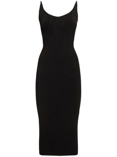 Vestito Midi In Maglia A Costine - MUGLER - Modalova