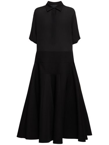 Vestido Midi De Seda Georgette - VALENTINO - Modalova