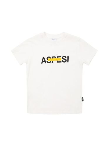 Logo Printed Cotton Jersey T-shirt - ASPESI - Modalova