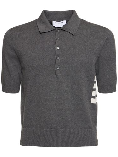 Bar Cotton Jersey Polo - THOM BROWNE - Modalova