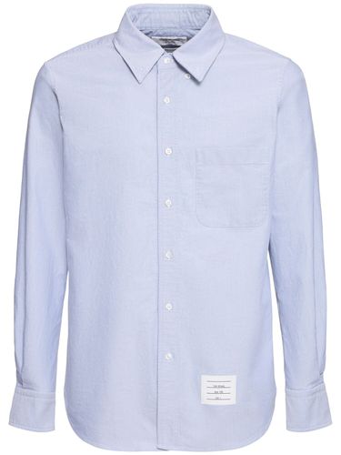 Camicia Dritta Oxford In Cotone - THOM BROWNE - Modalova