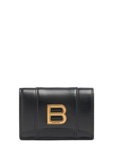 Mini Brieftasche Aus Glattleder „hourglass“ - BALENCIAGA - Modalova