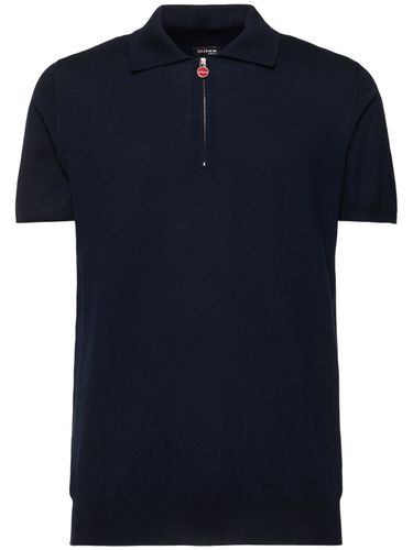 Cotton Zipped Polo - KITON - Modalova