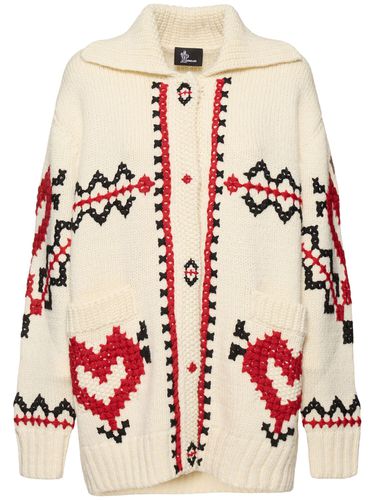 Cardigan In Misto Lana - MONCLER GRENOBLE - Modalova