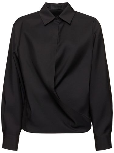 Wool Blend Wrap Shirt - VALENTINO - Modalova