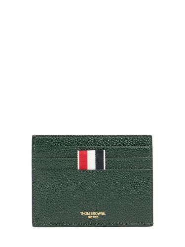 Porta Carte Di Credito In Pelle Martellata - THOM BROWNE - Modalova