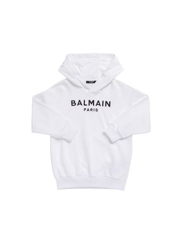 Sudadera De Algodón Con Capucha Y Logo - BALMAIN - Modalova