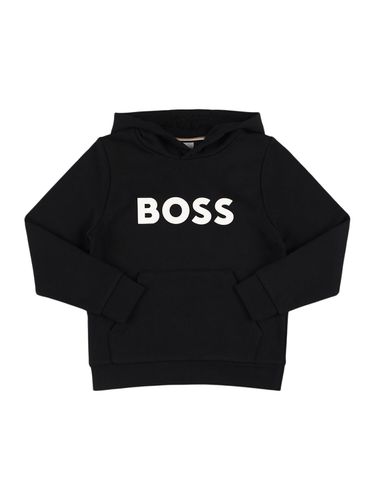 Sudadera De Mezcla De Algodón Con Capucha - BOSS - Modalova