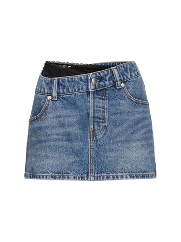 Denim Mini Skirt W/ Underwear Detail - ALEXANDER WANG - Modalova