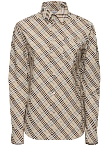 Check Cotton Poplin Shirt - BURBERRY - Modalova