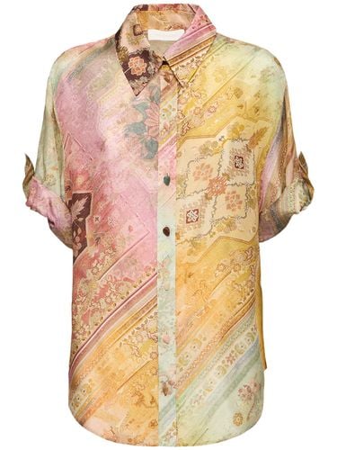 Tallow Relaxed Silk Shirt - ZIMMERMANN - Modalova