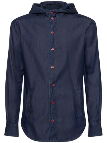 Hooded Cotton Denim Shirt - KITON - Modalova