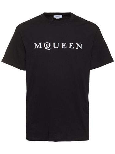 Logo Cotton T-shirt - ALEXANDER MCQUEEN - Modalova