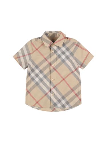 Printed Cotton Poplin Shirt - BURBERRY - Modalova