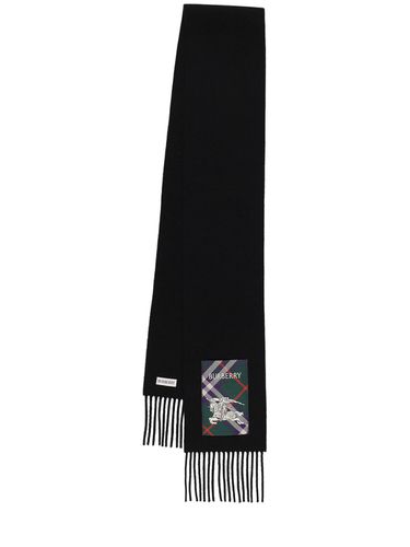 Logo Cashmere Scarf - BURBERRY - Modalova