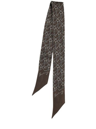 Foulard Sottile In Seta Stampata - BURBERRY - Modalova