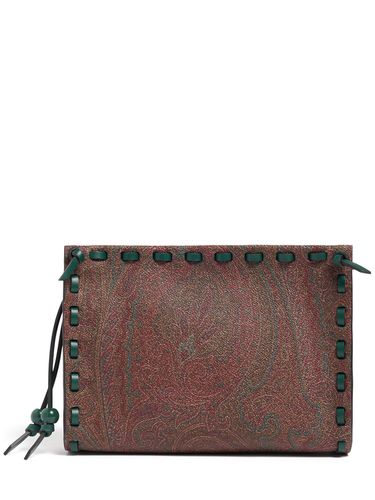 Threading Arnica Leather Pouch - ETRO - Modalova