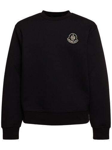 Cny Cotton Blend Crewneck Sweatshirt - MONCLER - Modalova