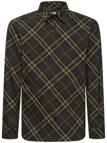 Camisa De Algodón A Cuadros - BURBERRY - Modalova