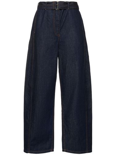 Belted Denim Baggy Jeans - MAGDA BUTRYM - Modalova