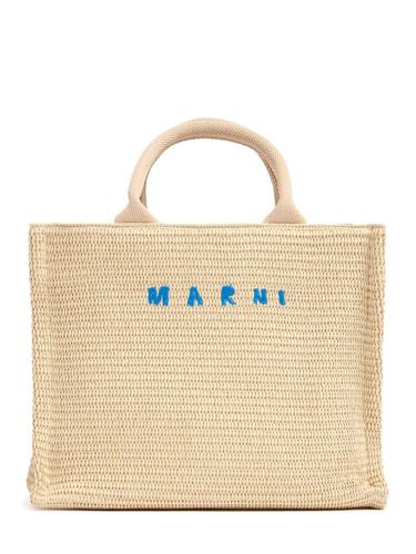 Bolso Tote Pequeño Efecto Rafia - MARNI - Modalova