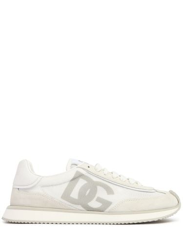 Aria Dg Suede & Textile Running Sneakers - DOLCE & GABBANA - Modalova