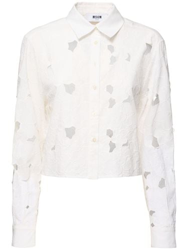 Camicia In Cotone - MSGM - Modalova