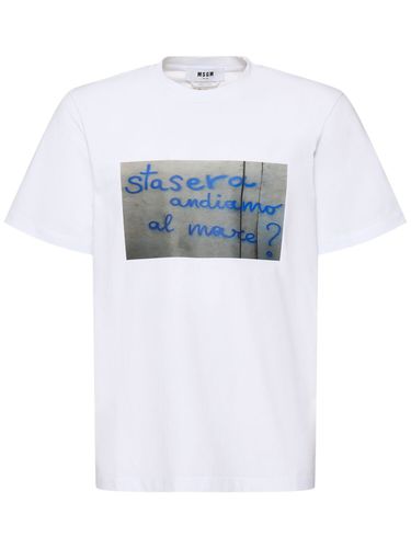 Camiseta De Algodón - MSGM - Modalova