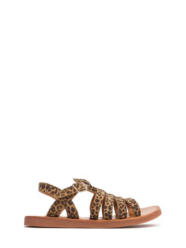 Sandalias De Piel Estampado Leopardo - POM D'API - Modalova