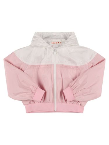 Chaqueta Cortavientos De Nylon Con Capucha - MARNI JUNIOR - Modalova